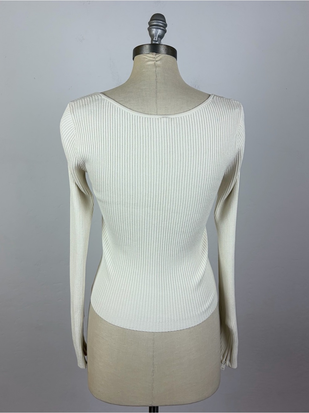 Frame Ivory Ribbed Knit Top - Picture 7 of 9